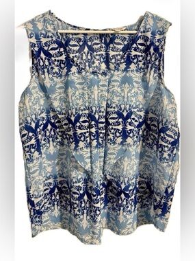 Ruffled Tantrums Blue Ombré Tank Blouse 3X